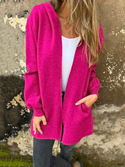 CLEARANCE SALE🔥 Round Neck Zipper Long Sleeve Casual Jacket
