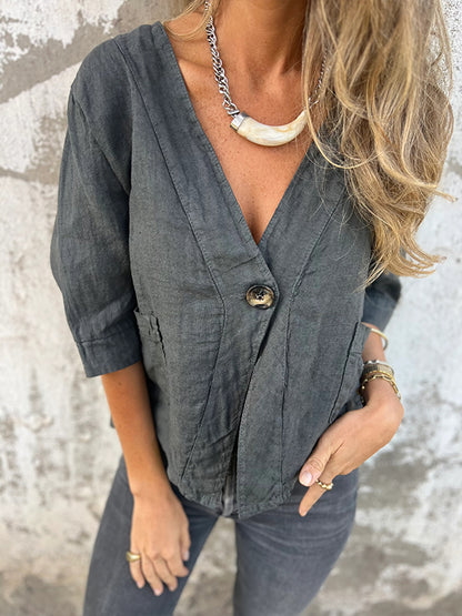 NEW🔥 Linen Pocket Shirt
